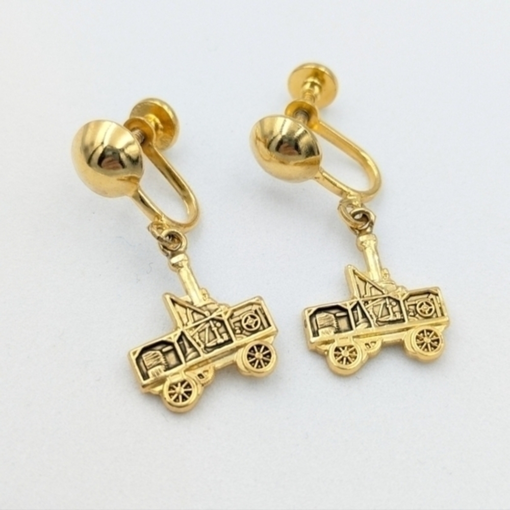 5/25$  Vintage unique industrial machine screw back earrings